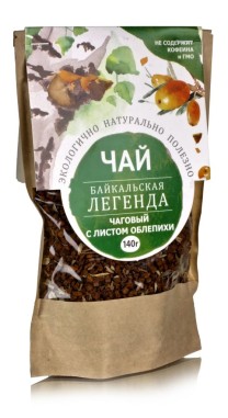 Чай чаговый - С листом облепихи, Россия, 140 гр.